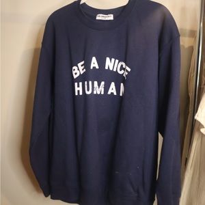 Navy “Be a Nice Human” Sweatshirt